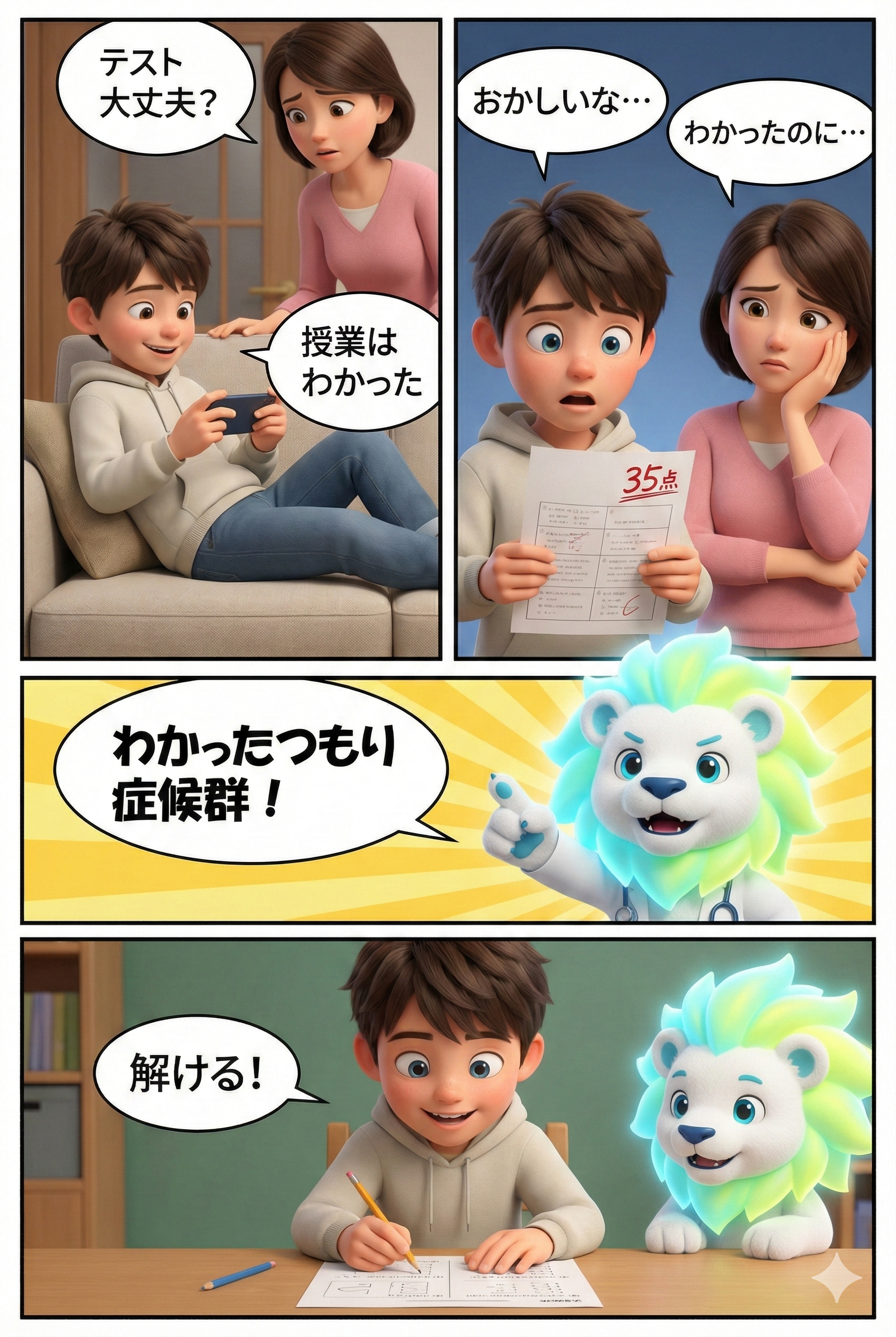 わかったつもり症候群のマンガ